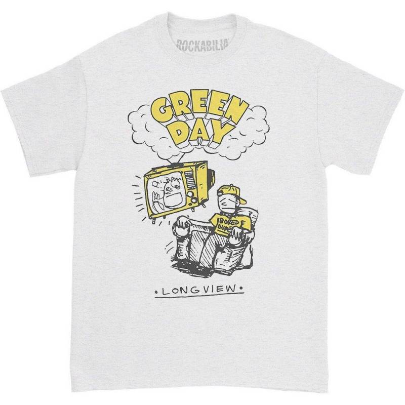 Green Day - Longview Doodle TShirt, für Damen, Weiss, Größe L von Green Day