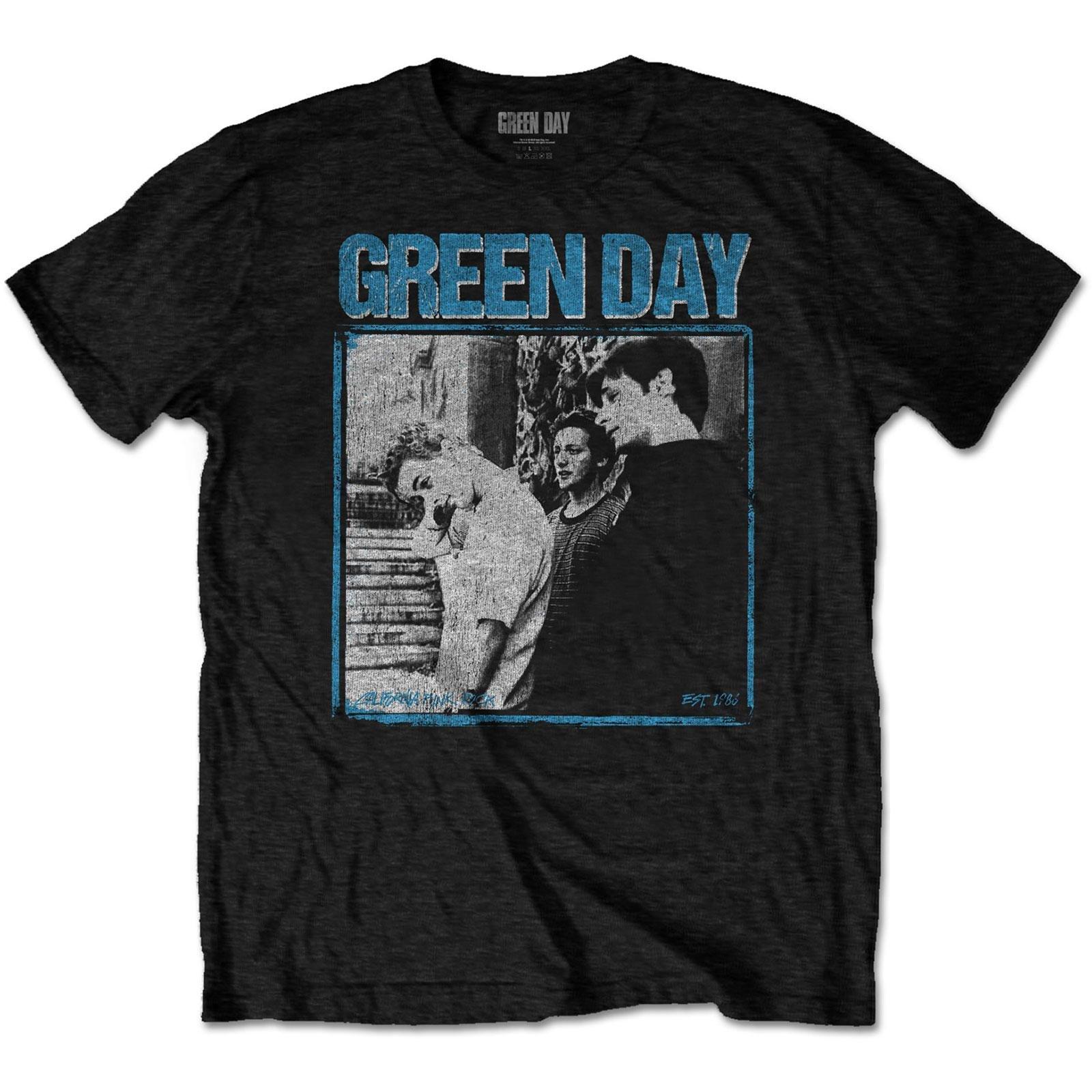 Photo Block Tshirt Damen Schwarz S von Green Day