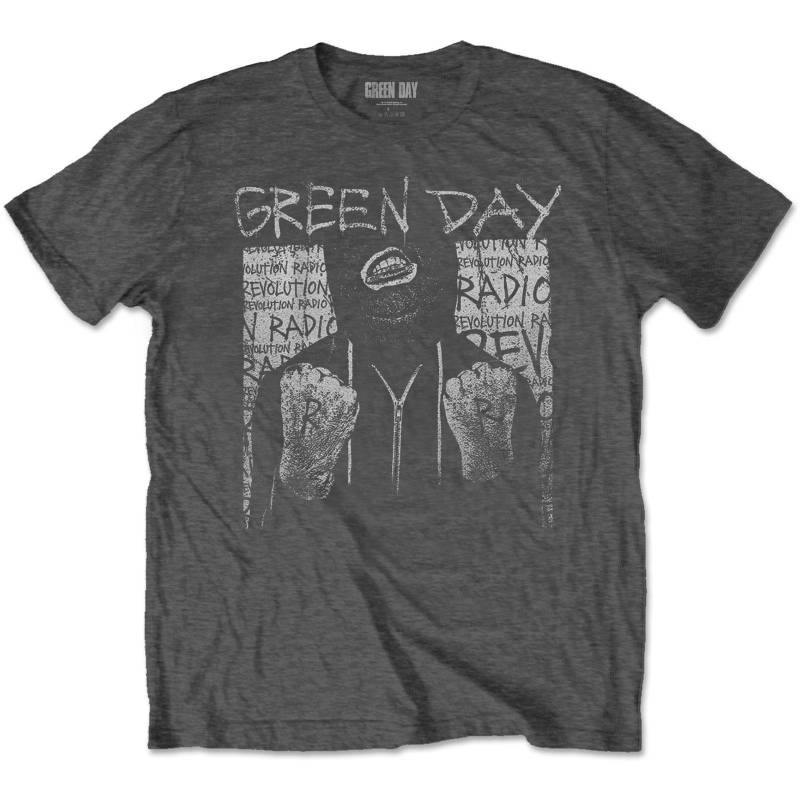 Ski Mask Tshirt Damen Grau L von Green Day