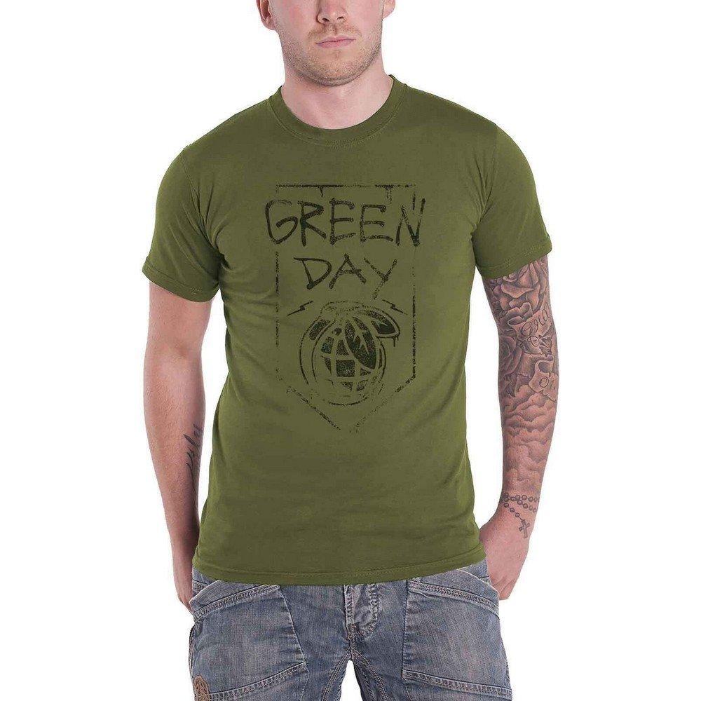 Tshirt Damen Militärgrün L von Green Day