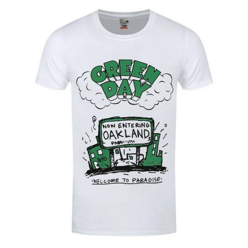 Welcome To Paradise Tshirt Damen Weiss M von Green Day