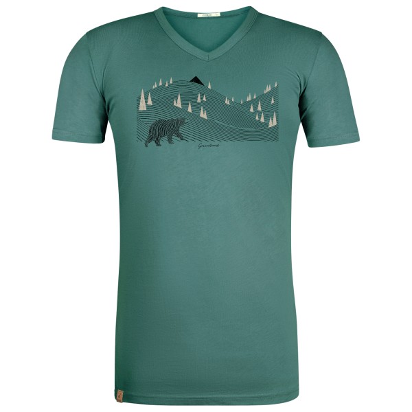 GreenBomb - Animal Bearland Peak T-Shirt Cotton - T-Shirt Gr S türkis von GreenBomb