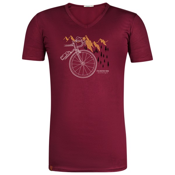 GreenBomb - Bike Nature Park Peak T-Shirt Cotton - T-Shirt Gr L rot von GreenBomb