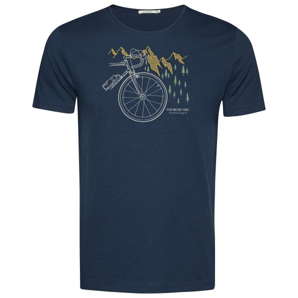 GreenBomb - Bike Nature Park Spice T-Shirt Cotton - T-Shirt Gr L;S blau von GreenBomb