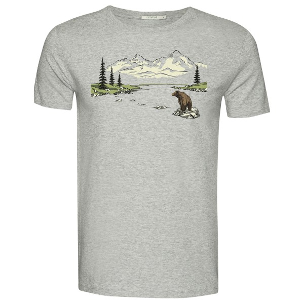 GreenBomb - Nature Bear Sitting Guide T-Shirt Cotton - T-Shirt Gr L;M grau von GreenBomb