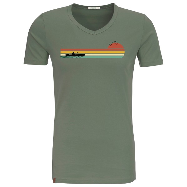 GreenBomb - Nature Canoe River Peak T-Shirt - T-Shirt Gr XL oliv von GreenBomb