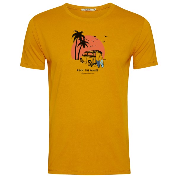 GreenBomb - Nature Car Surf Guide T-Shirt - T-Shirt Gr L gelb von GreenBomb