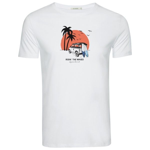 GreenBomb - Nature Car Surf Guide T-Shirt - T-Shirt Gr L weiß von GreenBomb