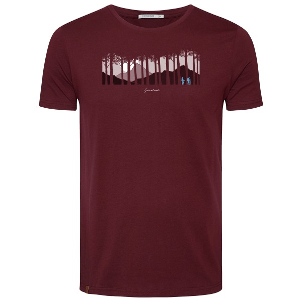 GreenBomb - Nature Forest Couple Guide T-Shirt - T-Shirt Gr XL rot von GreenBomb