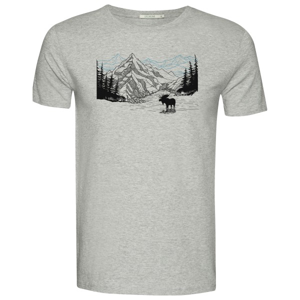 GreenBomb - Nature Moose Mountain Guide T-Shirt - T-Shirt Gr M grau von GreenBomb