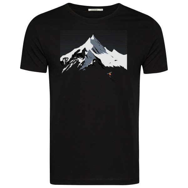 GreenBomb - Nature Mountain Ski Guide T-Shirt Cotton - T-Shirt Gr L;M;XXL schwarz von GreenBomb