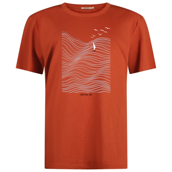 GreenBomb - Nature Sea Vibes Guide T-Shirt - T-Shirt Gr S rot von GreenBomb