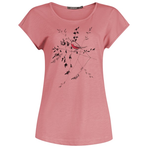 GreenBomb - Women's Animal Bird Branch Cool T-Shirt Cotton - T-Shirt Gr M rosa von GreenBomb