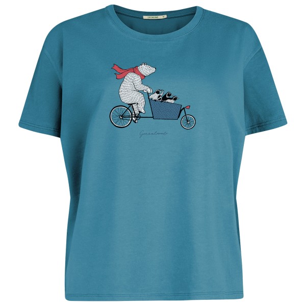 GreenBomb - Women's Bike Cargo Bear Feel T-Shirt Cotton - T-Shirt Gr S türkis von GreenBomb