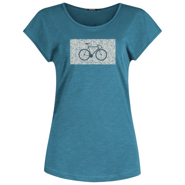 GreenBomb - Women's Bike Pattern Cool T-Shirt Cotton - T-Shirt Gr M blau/türkis von GreenBomb