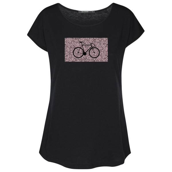 GreenBomb - Women's Bike Pattern Cool T-Shirt Cotton - T-Shirt Gr XS schwarz von GreenBomb