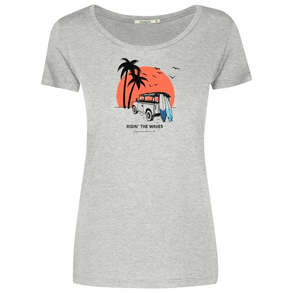 GreenBomb - Women's Nature Beach Trip Loves T-Shirt - T-Shirt Gr M grau von GreenBomb