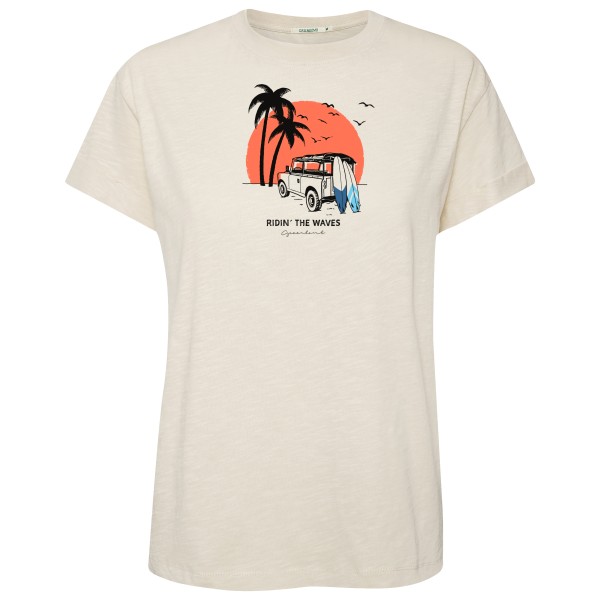 GreenBomb - Women's Nature Beach Trip Stop T-Shirt - T-Shirt Gr L;S;XL;XXL beige von GreenBomb