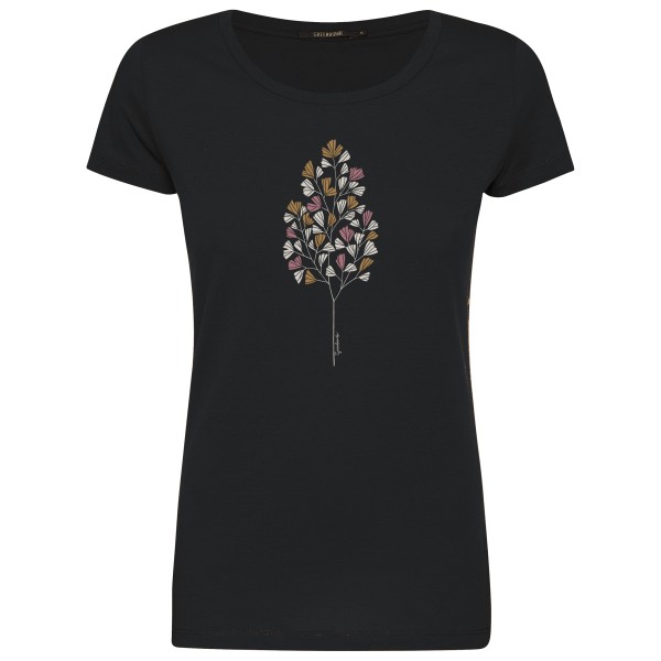 GreenBomb - Women's Nature Fall Leaves Loves T-Shirt Cotton - T-Shirt Gr XS schwarz von GreenBomb