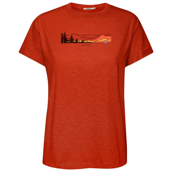 GreenBomb - Women's Nature Hike Mountains Stop T-Shirt - T-Shirt Gr S rot von GreenBomb