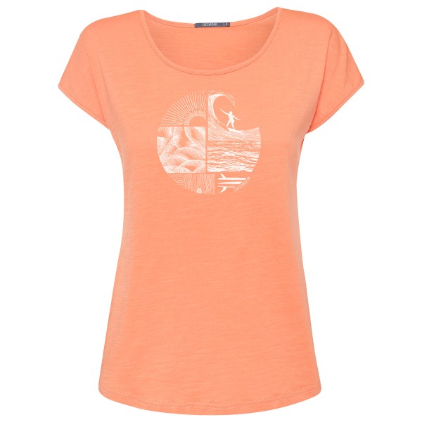 GreenBomb - Women's Nature Surf Circle Cool - T-Shirts - T-Shirt Gr L;S rot von GreenBomb