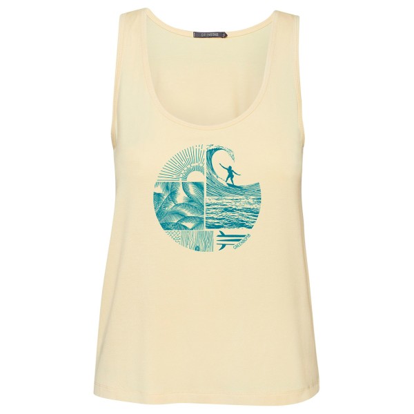 GreenBomb - Women's Nature Surf Circle Steep - Tops - Top Gr L;S beige von GreenBomb