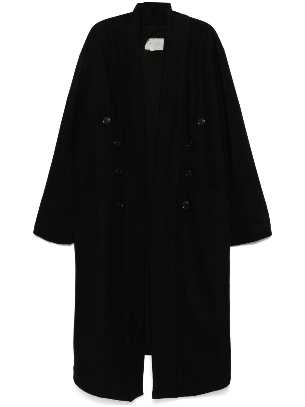 Greg Lauren GL1 button spine coat - Black von Greg Lauren