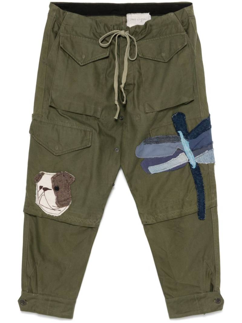 Greg Lauren Scraps Army GL cargo pants - Green von Greg Lauren