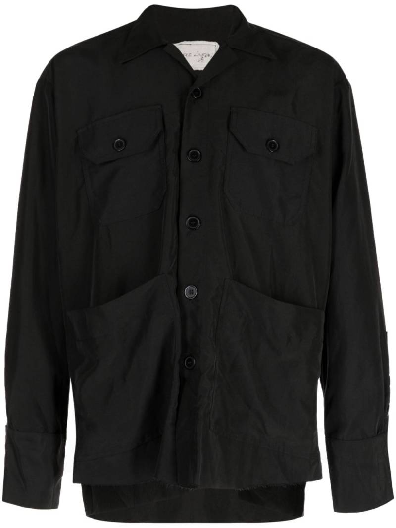 Greg Lauren Souvenir Boxy Studio button-up shirt - Black von Greg Lauren