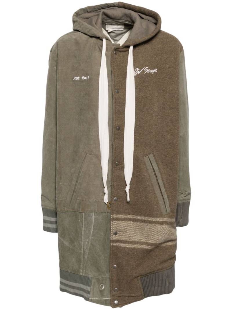 Greg Lauren logo-embroidered patchwork jacket - Brown von Greg Lauren