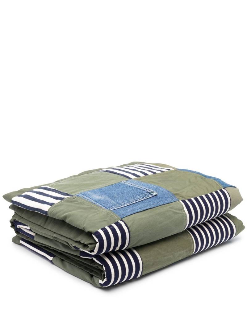 Greg Lauren patchwork-pattern throw - Green von Greg Lauren