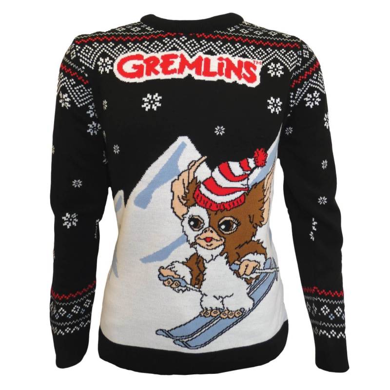 Skiing Pullover Weihnachtliches Design Damen Schwarz XXL von Gremlins