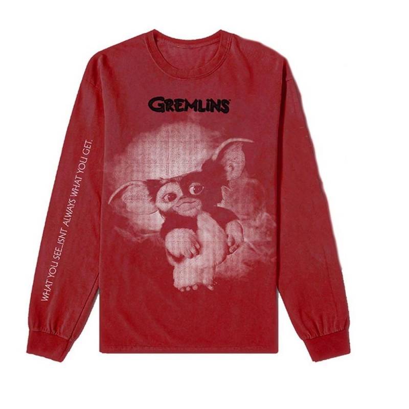 Tshirt Langärmlig Damen Rot Bunt L von Gremlins