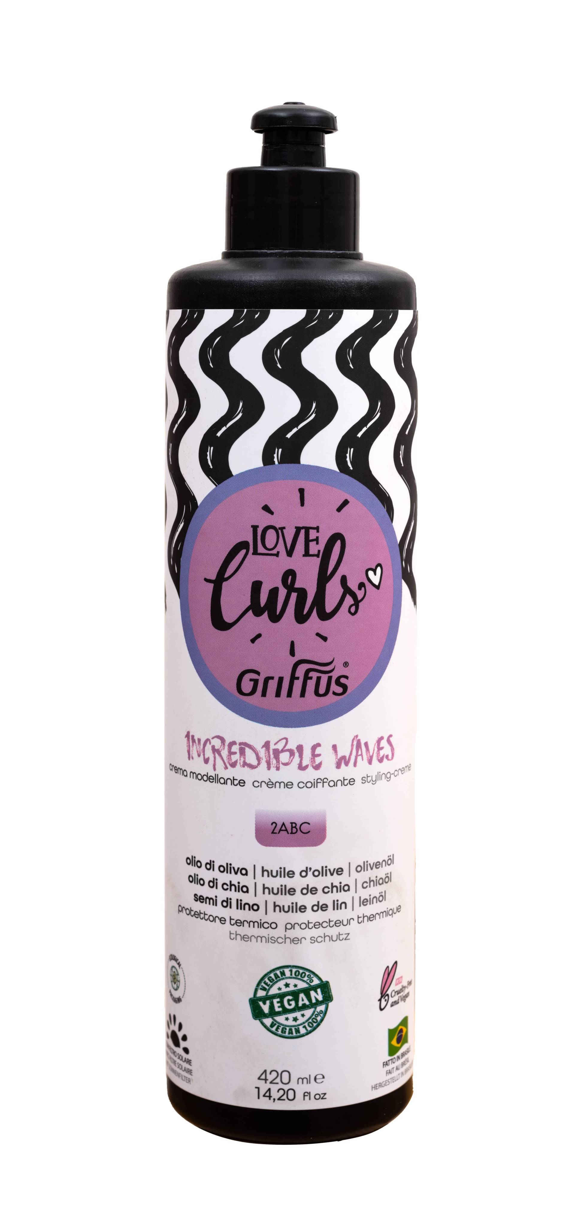 Love Curls Incredible Waves Styling Creme 420 Ml Lockiges Haar Damen  400ml von Griffus