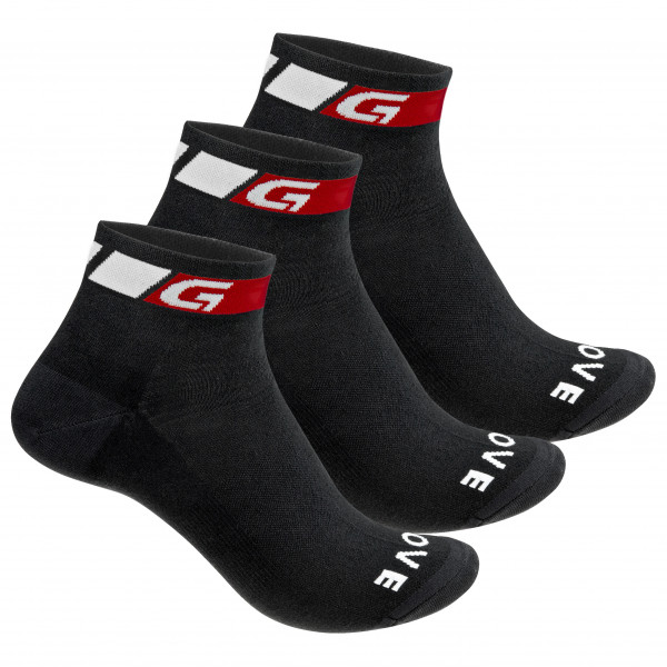 GripGrab - Classic Low Cut 3-Pack - Velosocken Gr 38-41 - S;41-44 - M;44-47 - L schwarz;weiß von GripGrab