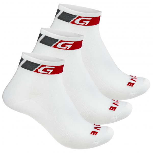 GripGrab - Classic Low Cut 3-Pack - Velosocken Gr 38-41 - S weiß von GripGrab