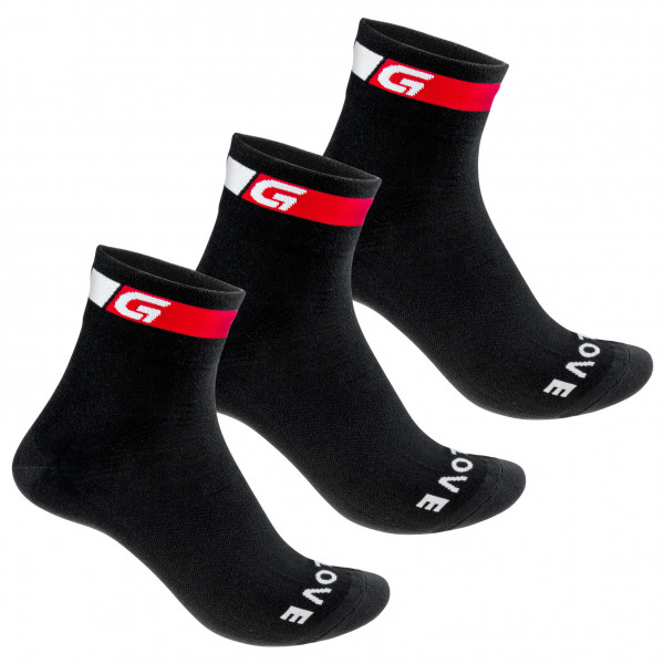 GripGrab - Classic Regular Cut Socks 3-Pack - Velosocken Gr 38-41 - S;41-44 - M;44-47 - L schwarz von GripGrab