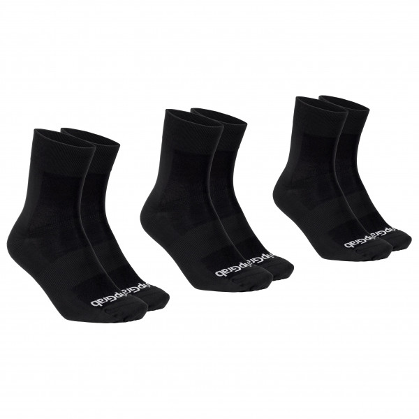 GripGrab - Lightweight SL Summer Socks 3-Pack - Velosocken Gr M - 41-44;S - 38-41 schwarz von GripGrab