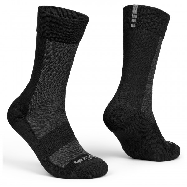 GripGrab - Winter Merino High Cut Socks - Velosocken Gr 38-41 - S schwarz von GripGrab