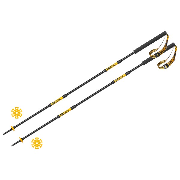 Grivel - Trail 3 - Trekkingstöcke Gr 112 cm;122 cm;130 cm gelb/schwarz von Grivel