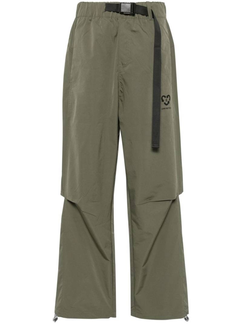 Ground Zero belted straight-leg cargo pants - Green von Ground Zero