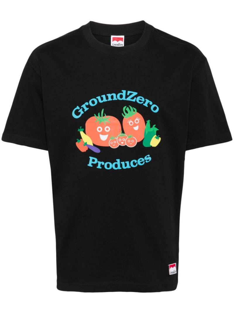 Ground Zero graphic-print cotton T-shirt - Black von Ground Zero