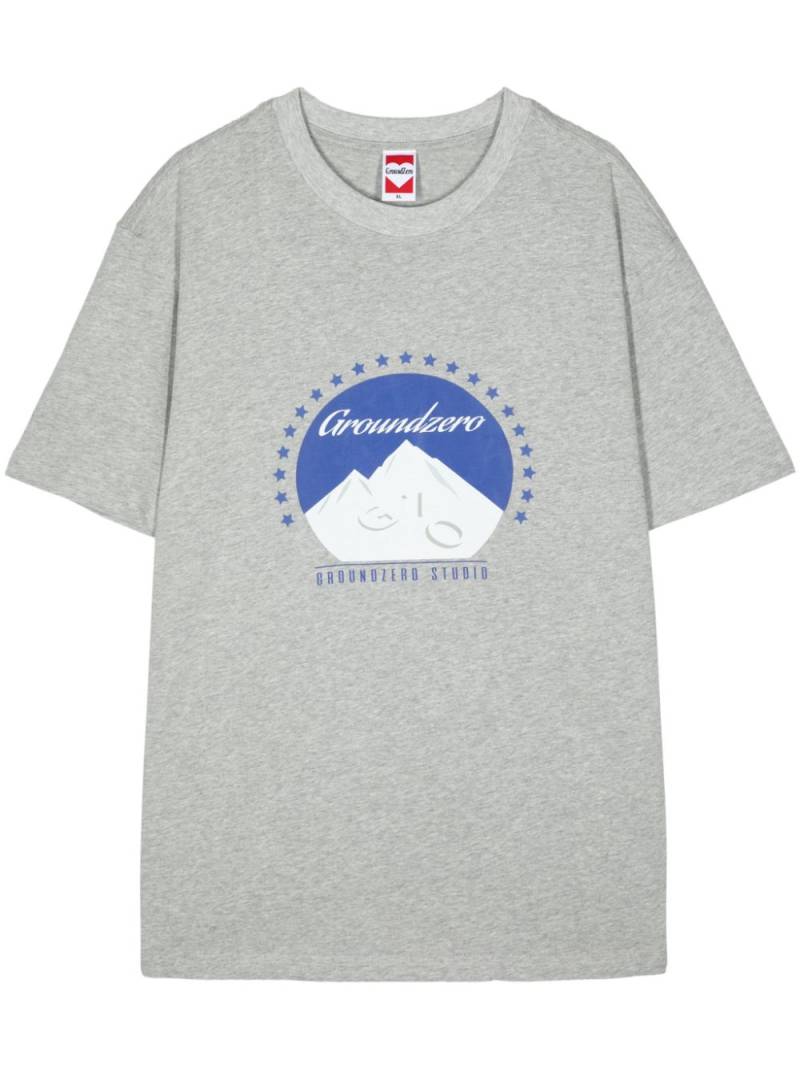 Ground Zero graphic-print cotton T-shirt - Grey von Ground Zero