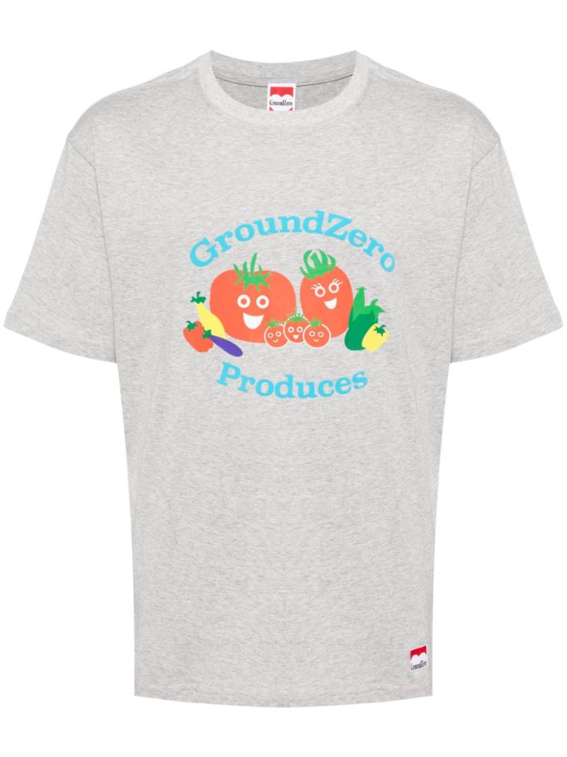 Ground Zero graphic-print cotton T-shirt - Grey von Ground Zero