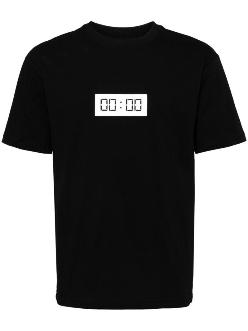 Ground Zero logo appliqué cotton T-shirt - Black von Ground Zero