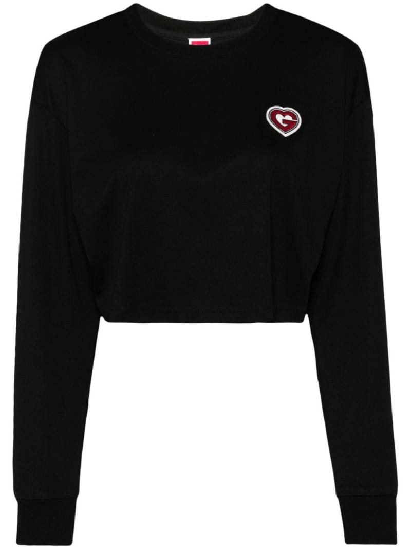 Ground Zero logo-patch cotton sweatshirt - Black von Ground Zero