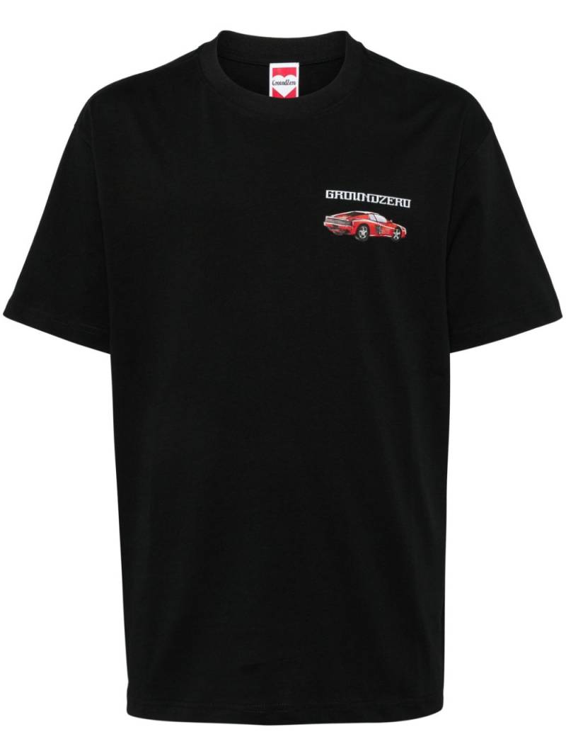 Ground Zero logo-print cotton T-shirt - Black von Ground Zero