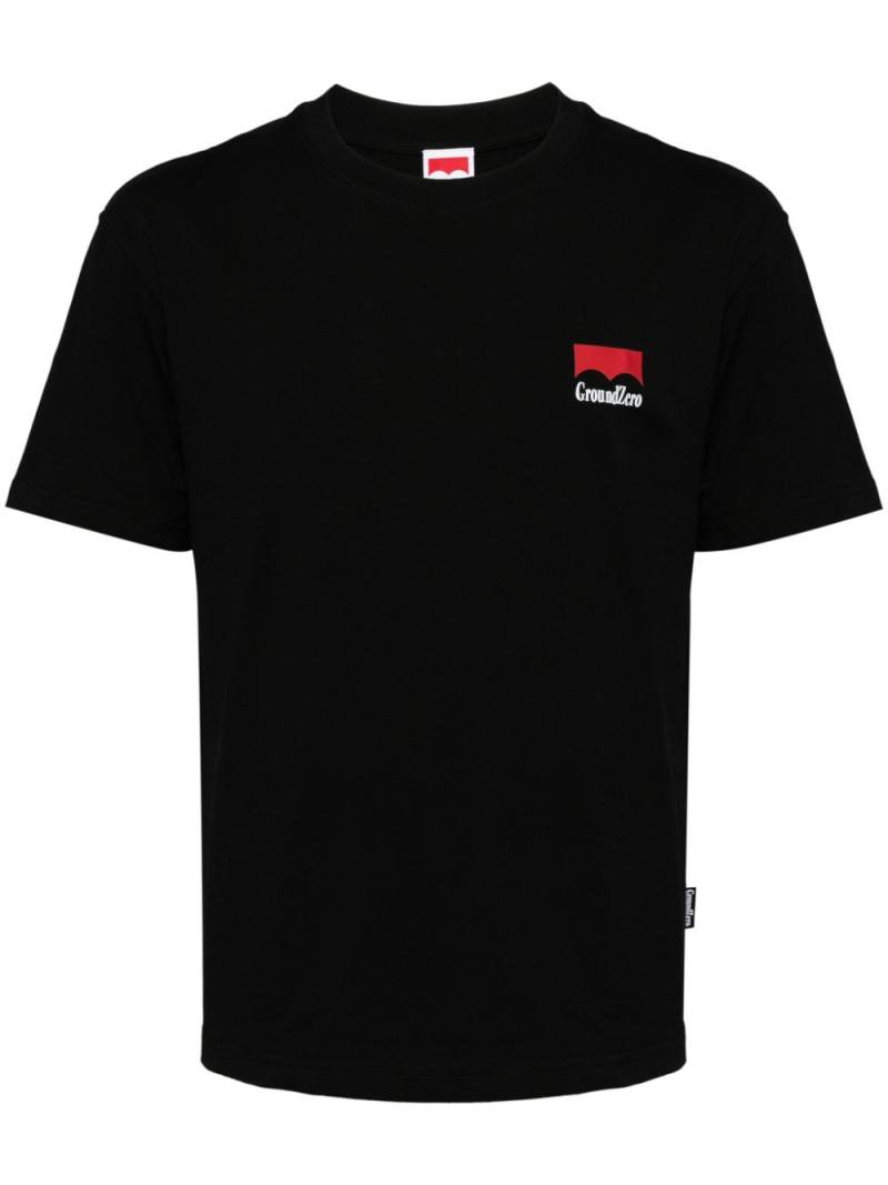 Ground Zero logo-print cotton T-shirt - Black von Ground Zero