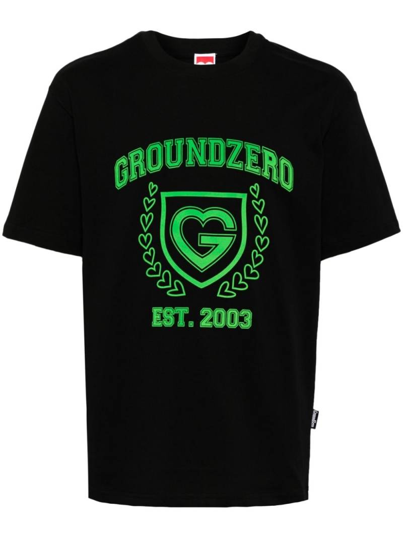 Ground Zero logo-print cotton T-shirt - Black von Ground Zero