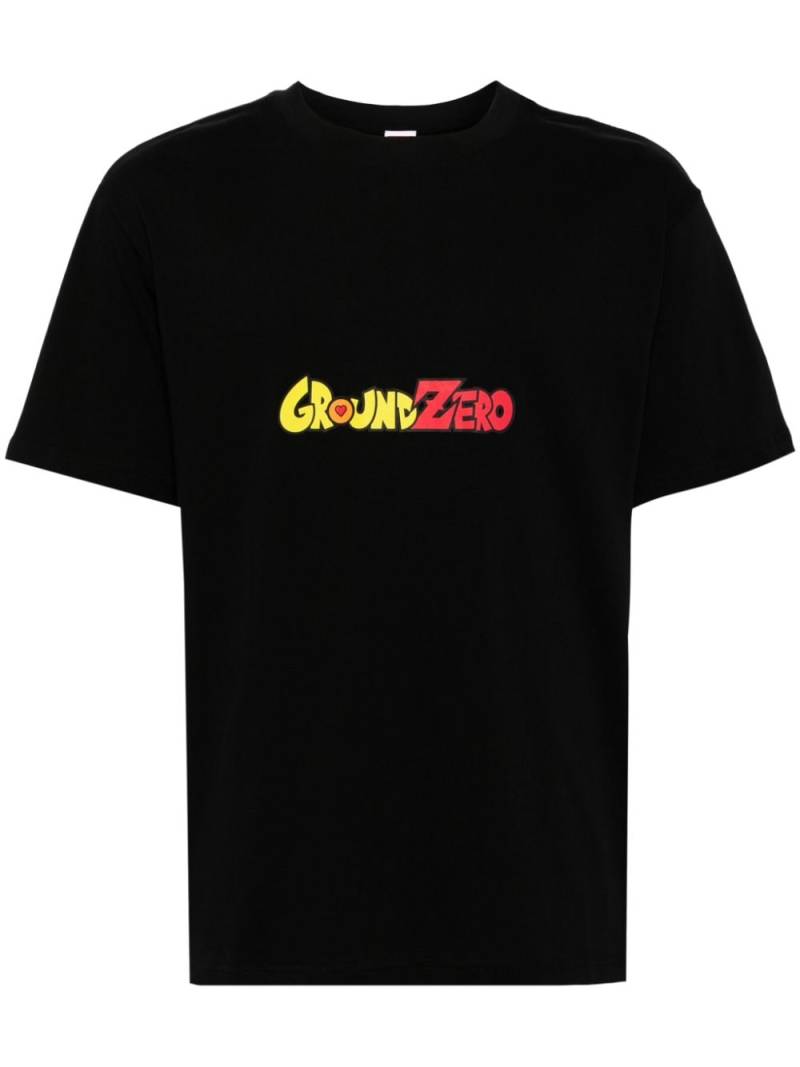 Ground Zero logo-print cotton T-shirt - Black von Ground Zero